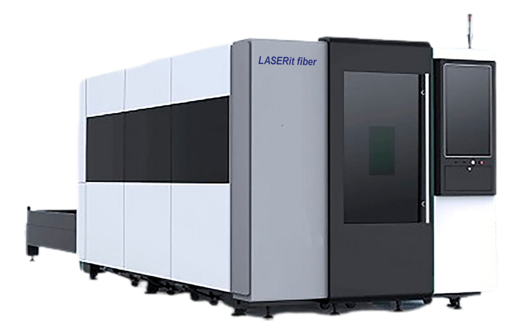 LASERit fiber L kuitulaserleikkauskone vaihtopöydällä on laadukas, nopea ja helppokäyttöinen kuitulaser teollisuuskäyttöön.
