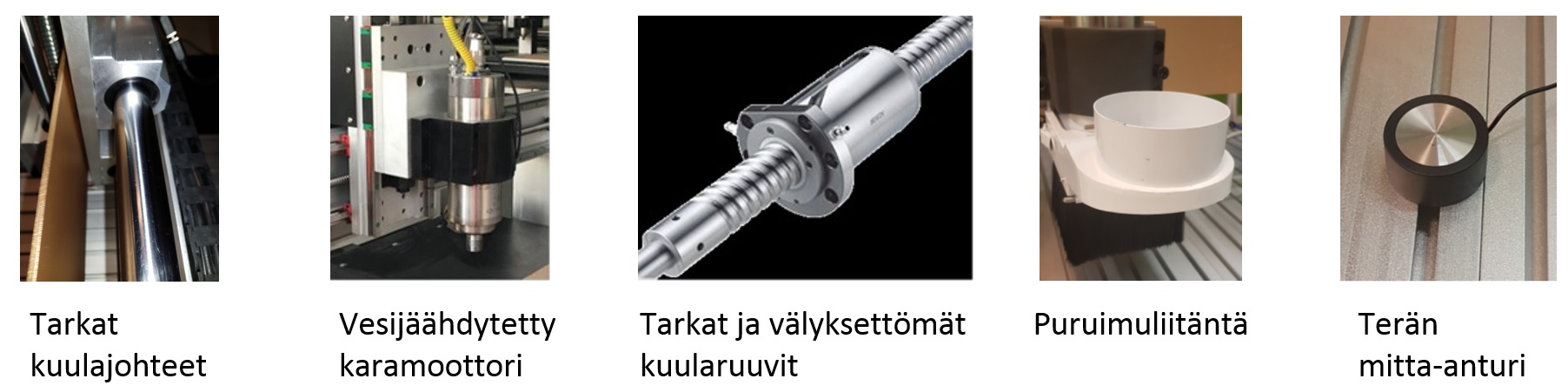 ProCNC S on valmistettu laadukkaista ja kestävistä osista.