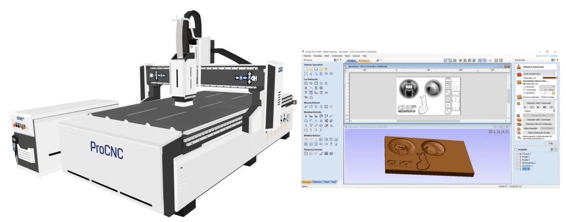 ProCNC eco on ekonominen 3-akselinen CNC-jyrsin